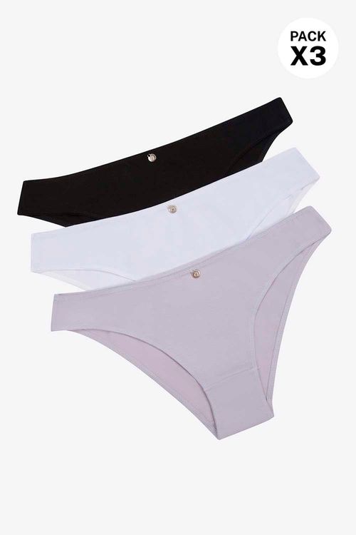 Paquete x3 panty elástico en algodón