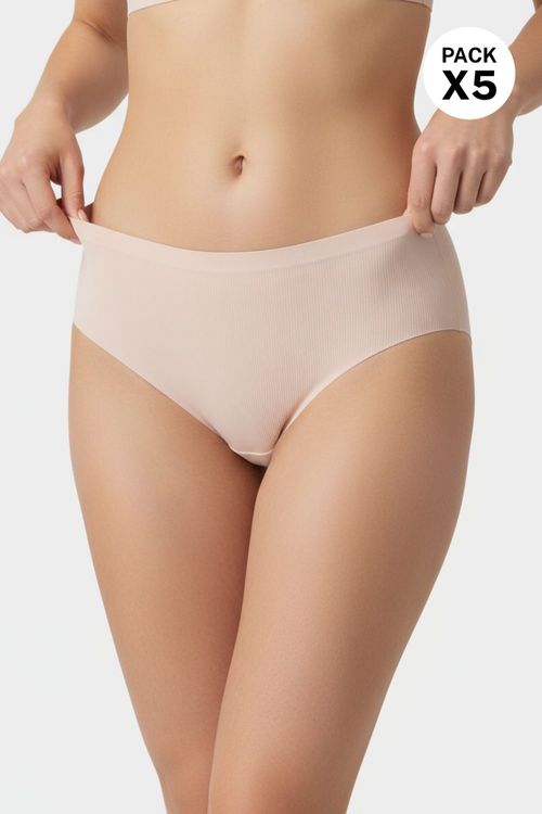 Panty hipster corte laser en microfibra x5