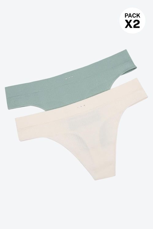 Brasilera de talle alta en poliamida paquete x2