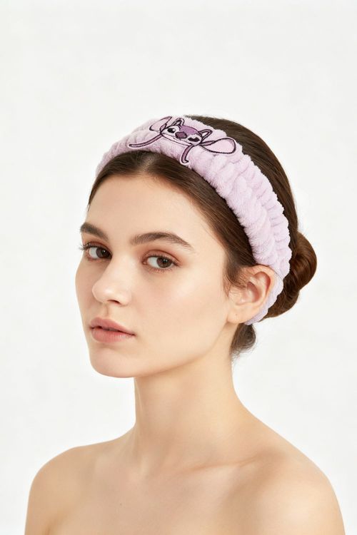 Diadema de peluche inspirada en angel de stitch