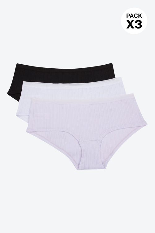 Hipster suave paquete x3 confeccionada en algodón