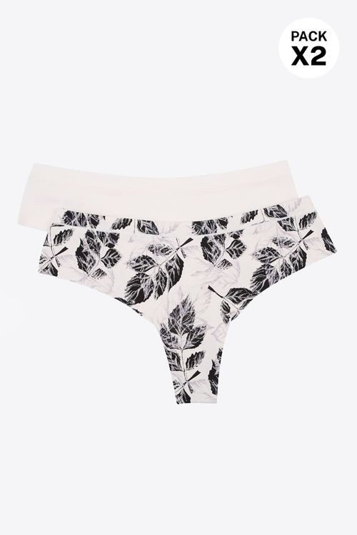 Panty brasilera confeccionado en algodón paquete x2