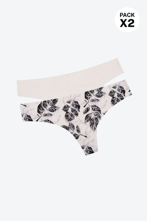 Brasilera paquete x2 en algodón de tacto suave