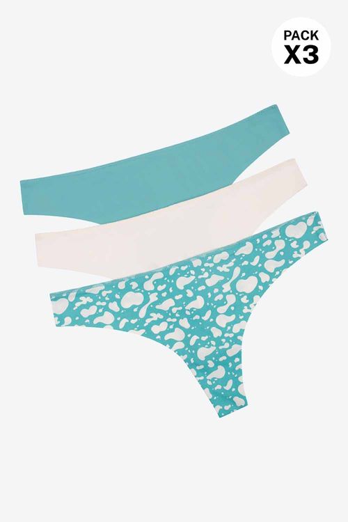 Brasilera invisible confeccionada en microfibra paquete x3