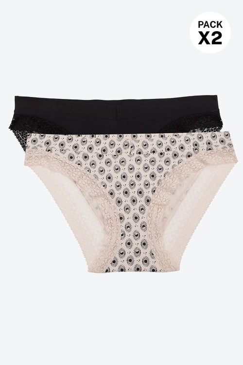 Hipster con cobertura media paquete x2 elaborado en microfibra