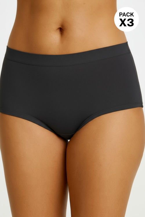 Panty tipo clásico confeccionado en algodón paquete x3