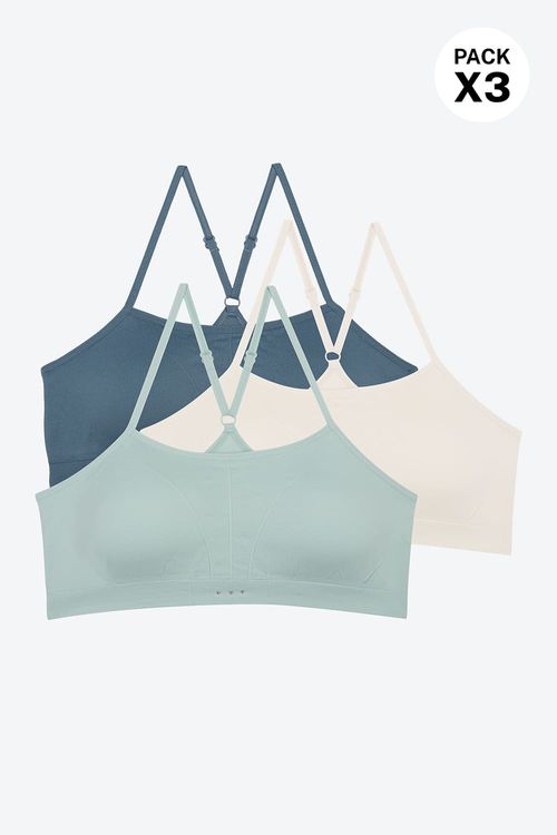 Top con cargaderas delgadas paquete x3 con tecnologia seamless