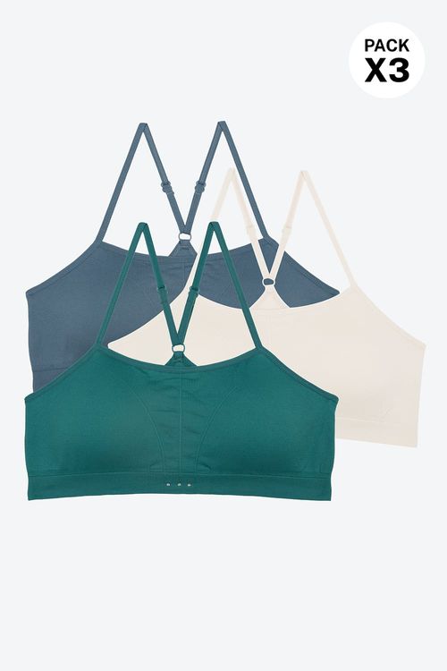 Top con cargaderas delgadas paquete x3 con tecnologia seamless