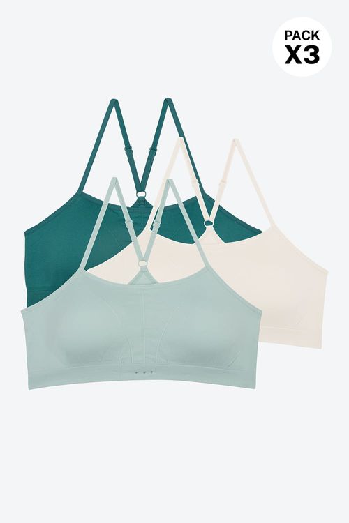 Top con cargaderas delgadas paquete x3 con tecnologia seamless