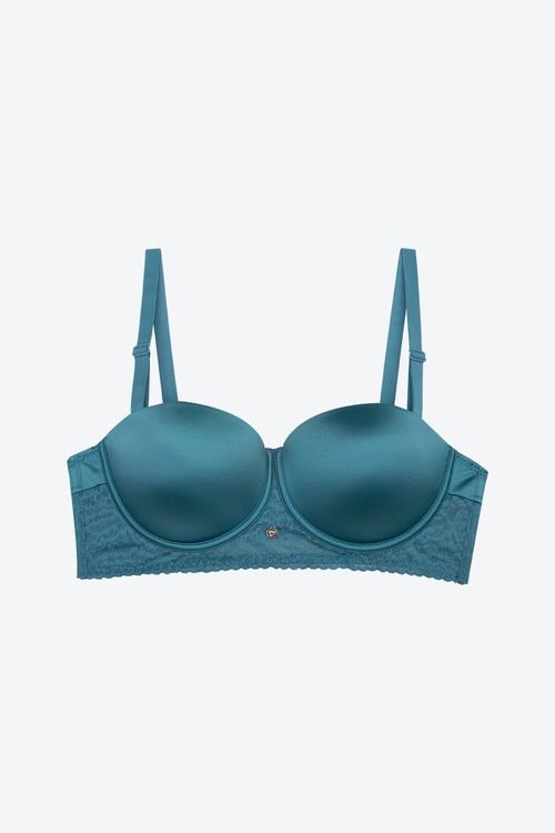 Brasier strapless individual confeccionado en microfibra satinada