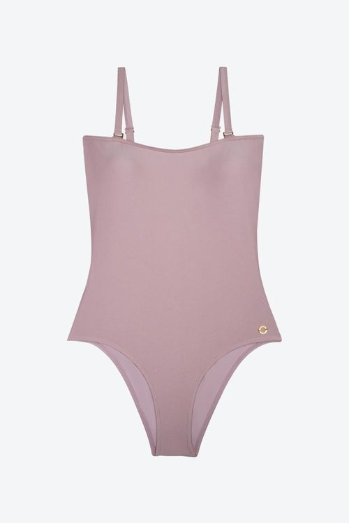 Vestido de baño estilo entero en microfibra satinada