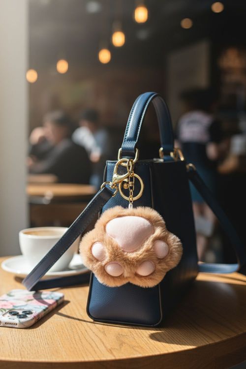 Llavero con diseño de huellita