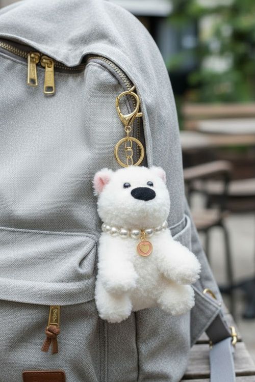 Llavero de perrito con diseño clásico