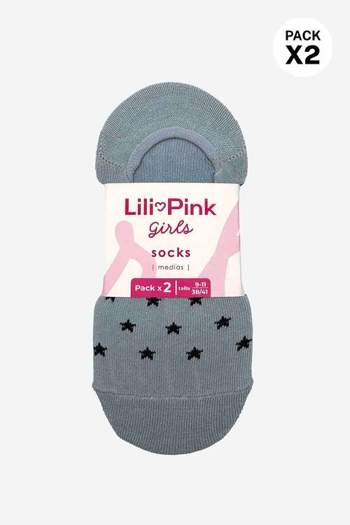 Medias tipo baleta confeccionadas en algodón paquete x2