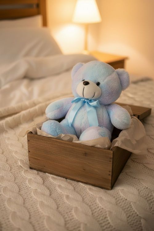 Peluche colorido con diseño de oso