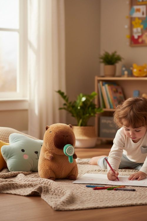 Peluche mediano con diseño de capibara