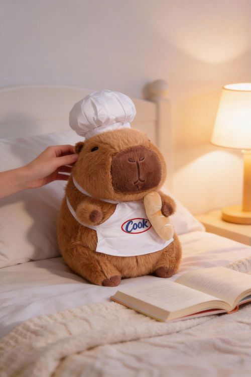 Peluche de capibara chef
