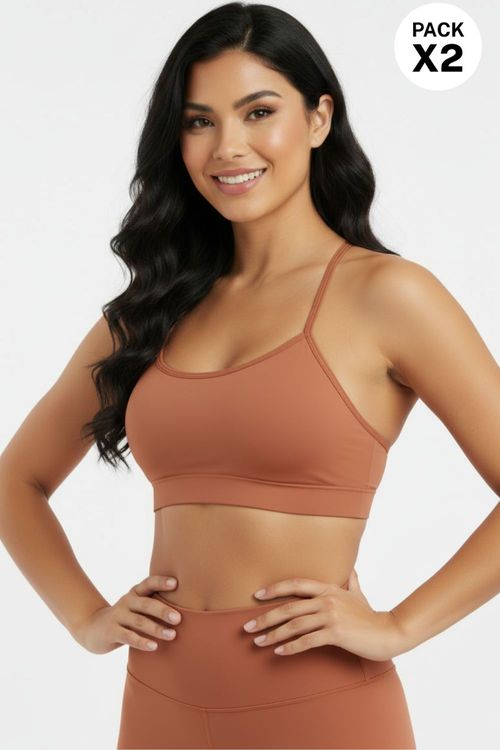 Top con tirantes delgados paquete x2 tecnologia seamless