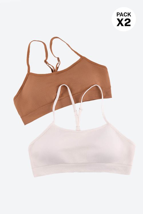 Top con tirantes delgados paquete x2 tecnologia seamless