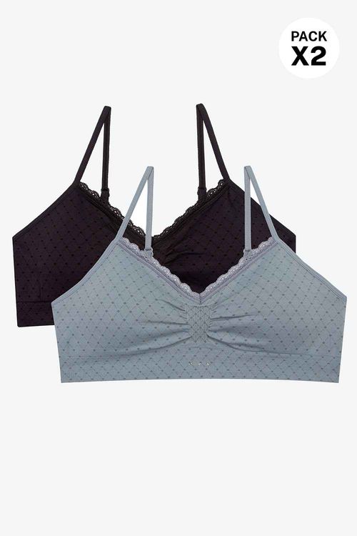 Top con tecnologia seamless y tirantes delgados paquete x2