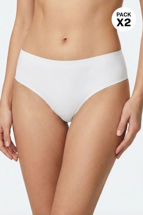 Panty tipo brasilera confeccionado en algodón suave paquete x2
