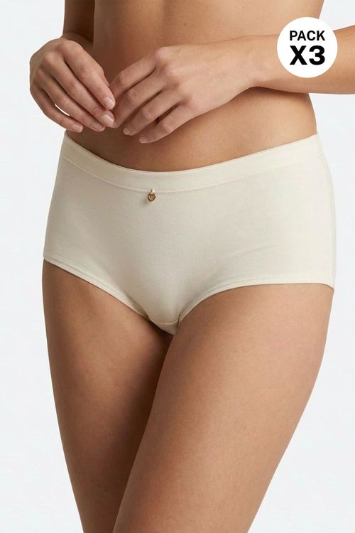 Boxer corto paquete x3 en algodón