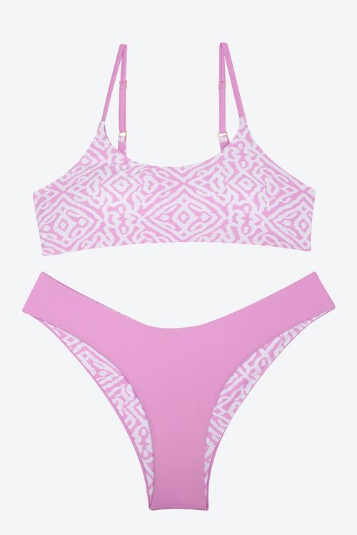 Vestido de baño 2 piezas en microfibra panty doble faz