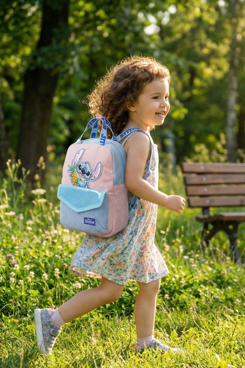 Morral mediano con diseño de stitch y asas ajustables