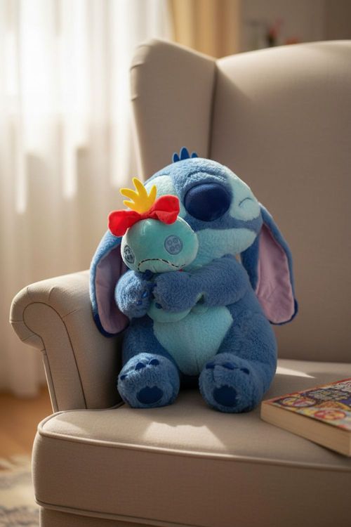 Peluche angelical mediano con diseño de stitch