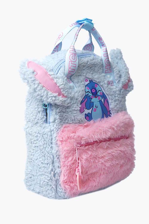 Morral afelpado con diseño de stitch y asas ajustables