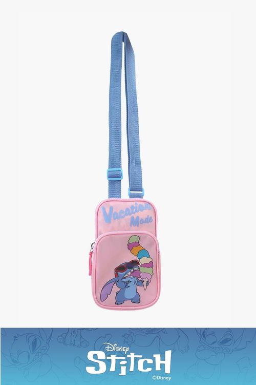 Bolso para celular con asa ajustable inspirado en stitch