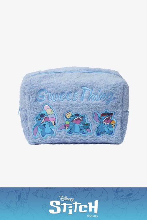 Cartuchera de peluche con diseño de stitch