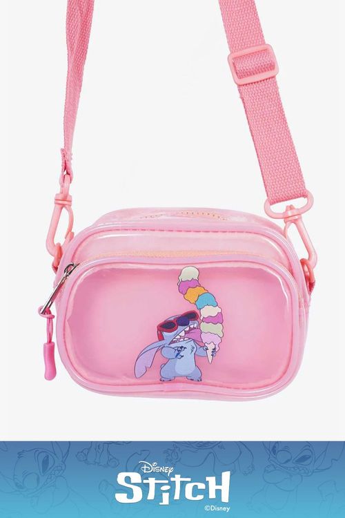 Bolso cruzado con asa ajustable y diseño de stitch