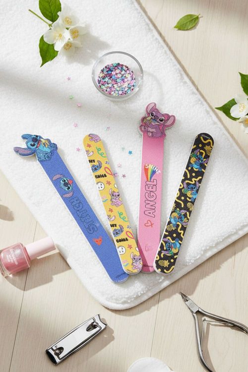 Set de limas con diseños de stitch para uñas x4 unidades