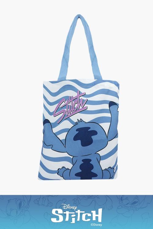 Bolso tipo totte bag con diseño de stitch plegable