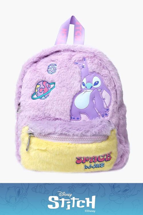 Morral afelpado de peluche inspirado en stitch
