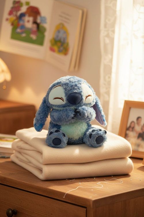 Peluche esponjoso pequeño con diseño de stitch