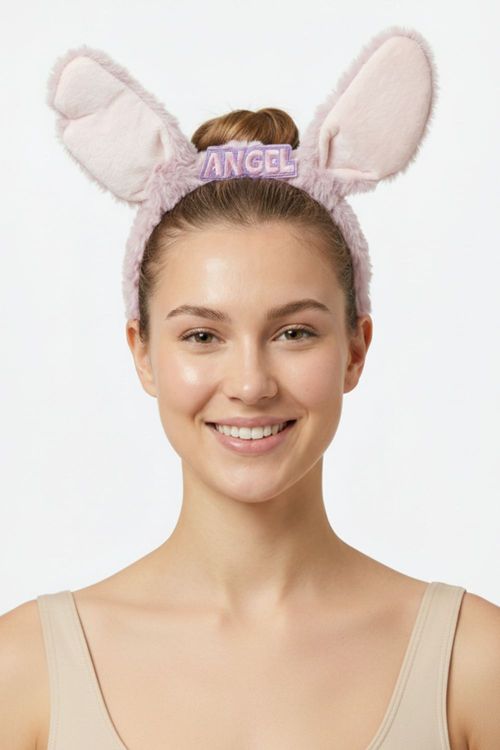 Diadema para el skincare inspirada en angel de stitch