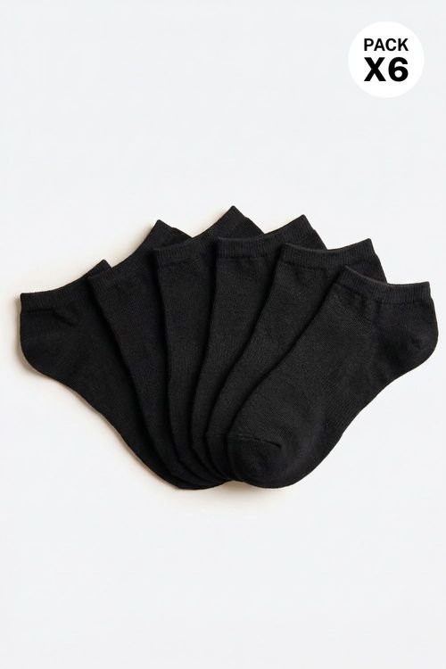 Medias tobillera confeccionadas en poliester x6 unidades