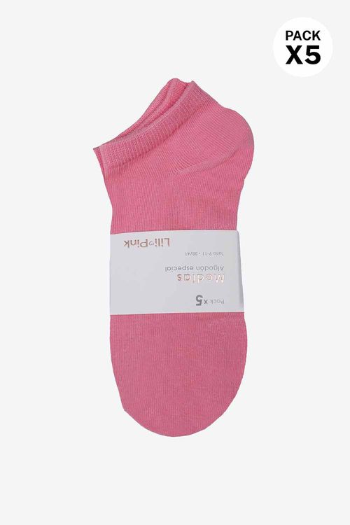 Medias talonera confeccionadas en algodón paqute x5