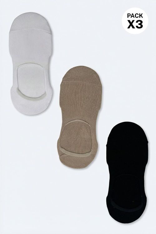 Medias estilo baleta confeccionada en algodón x3 unidades