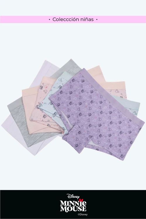Boxer en poliester nueva coleccion disney para niñas paquete x5
