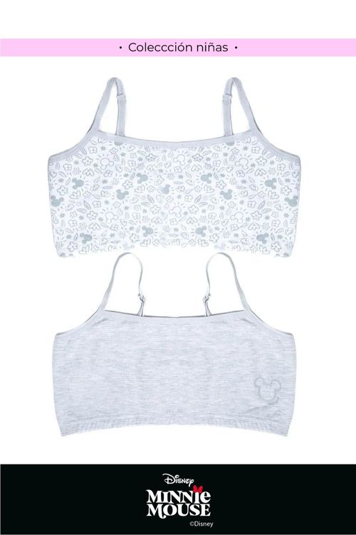 Top para niña en algodón coleccion Minnie paquete x2
