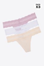 Brasilera-Invisible-Con-Encaje-En-Microfibra-Paquete-X3-Blanco-Marfil-Lila-Ts