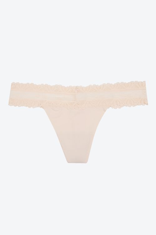 Brasilera invisible con encaje en microfibra paquete x3