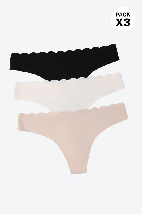 Brasilera invisible confeccionada en microfibra paquete x3