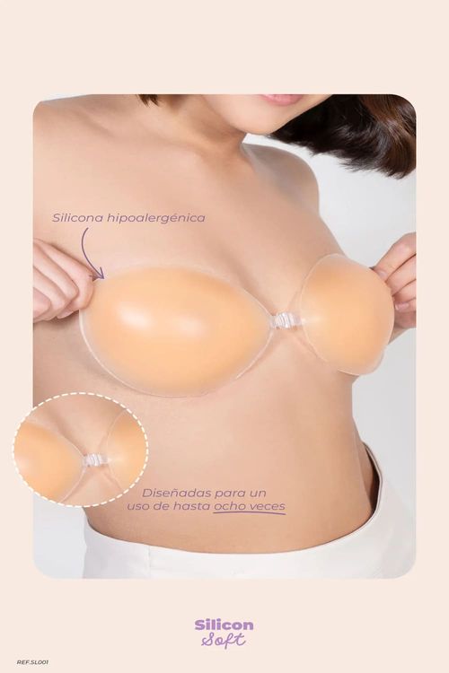 Brasier de silicona adherible