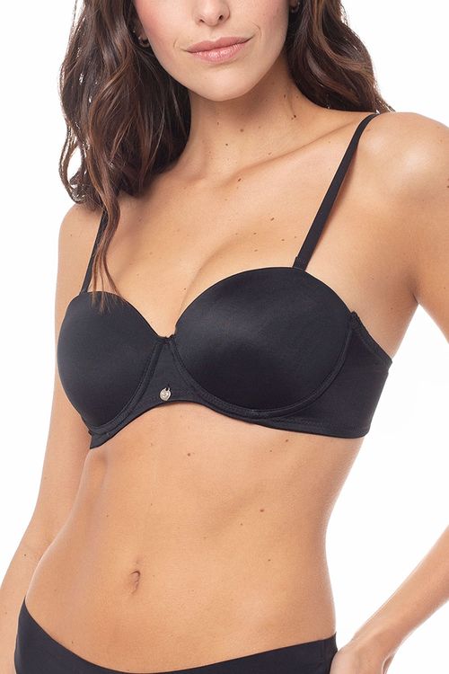 Paquete x2 brasier tipo strapless en microfibra