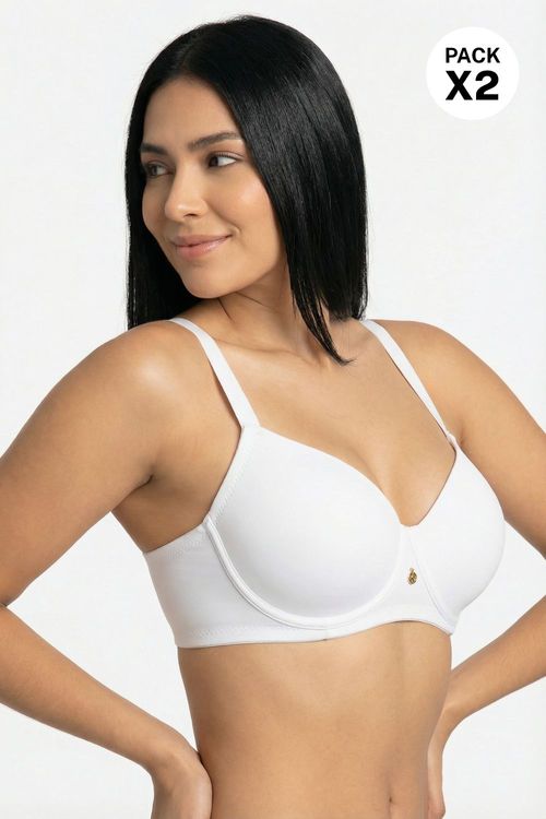 Brasier copa "c" tipo 3/4 paquete x2 en microfibra