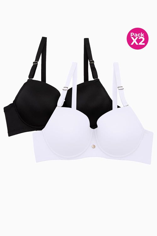 Brasier copa "c" tipo 3/4 paquete x2 en microfibra